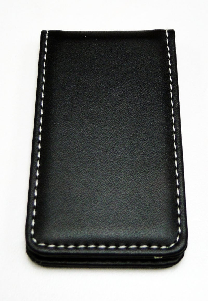 Tapp Collections Fine Leather Magnetic Money Clip - Black - Image 4